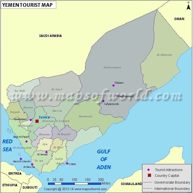 Yemen Travel Map