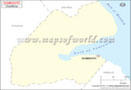 Djibouti Outline Map